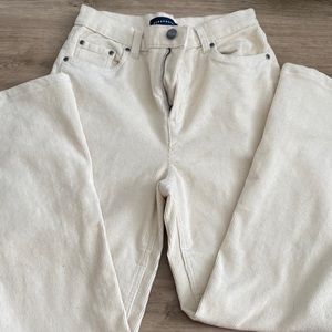 Used beige high rise wide leg pants, Size 4 (US) Youth girls